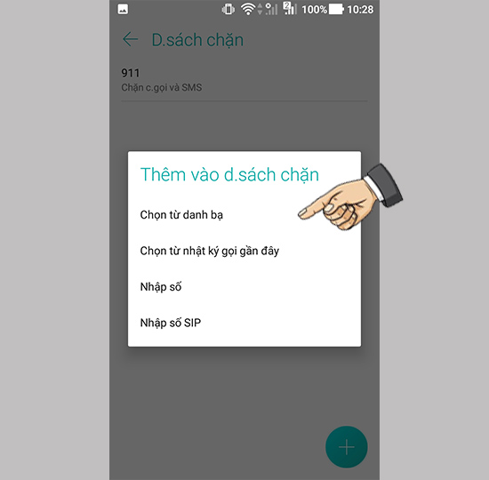 Thêm vào danh sách chặn